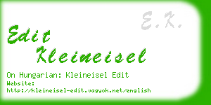 edit kleineisel business card